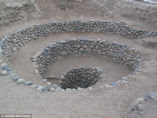 A spiraling hole into the ground is lined by stones, the relics of an ancient civilization that harnessed wind as a hydraulic system to force water out of the ground. If you made this up in any old space opera, people would probably make fun of you.